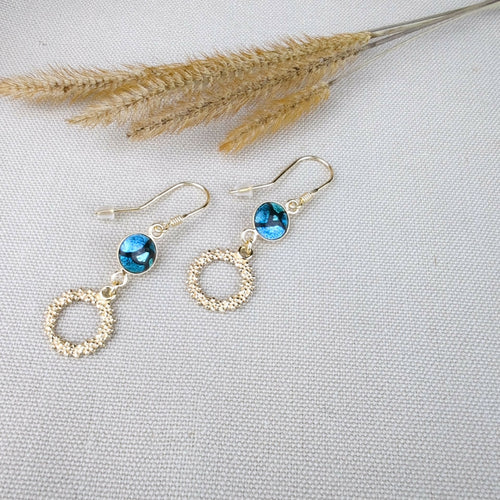 Boucles d'oreilles Tournesols en émail et plaqué or | EMPREINTES Paris - EMPREINTES Paris