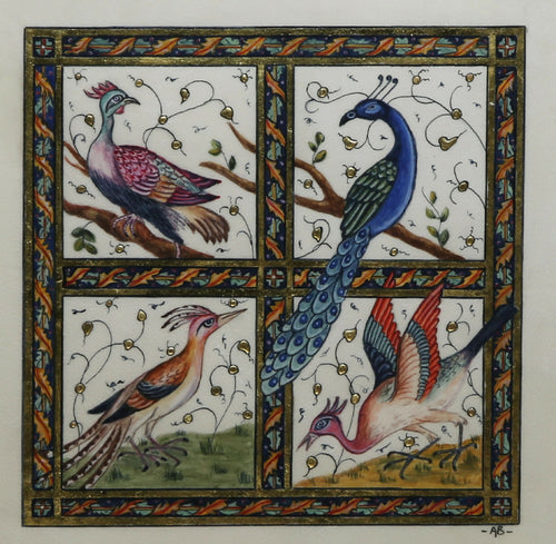 Enluminure Carré d'oiseaux | EMPREINTES Paris - EMPREINTES Paris