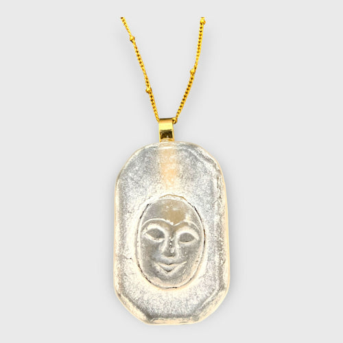 bijou symbolique, bouddha, bijou religieux, collier pour femme, idées cadeau pour elle, saint Valentin, piece unique, bijoux cristal, tour de cou, pate de verre | EMPREINTES Paris - EMPREINTES Paris