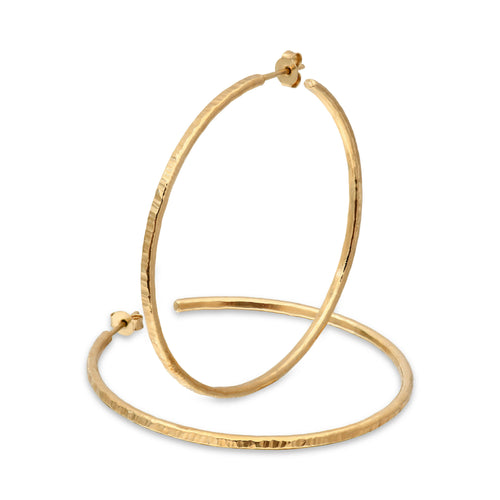 Grandes Créoles martelées Or | EMPREINTES Paris - EMPREINTES Paris