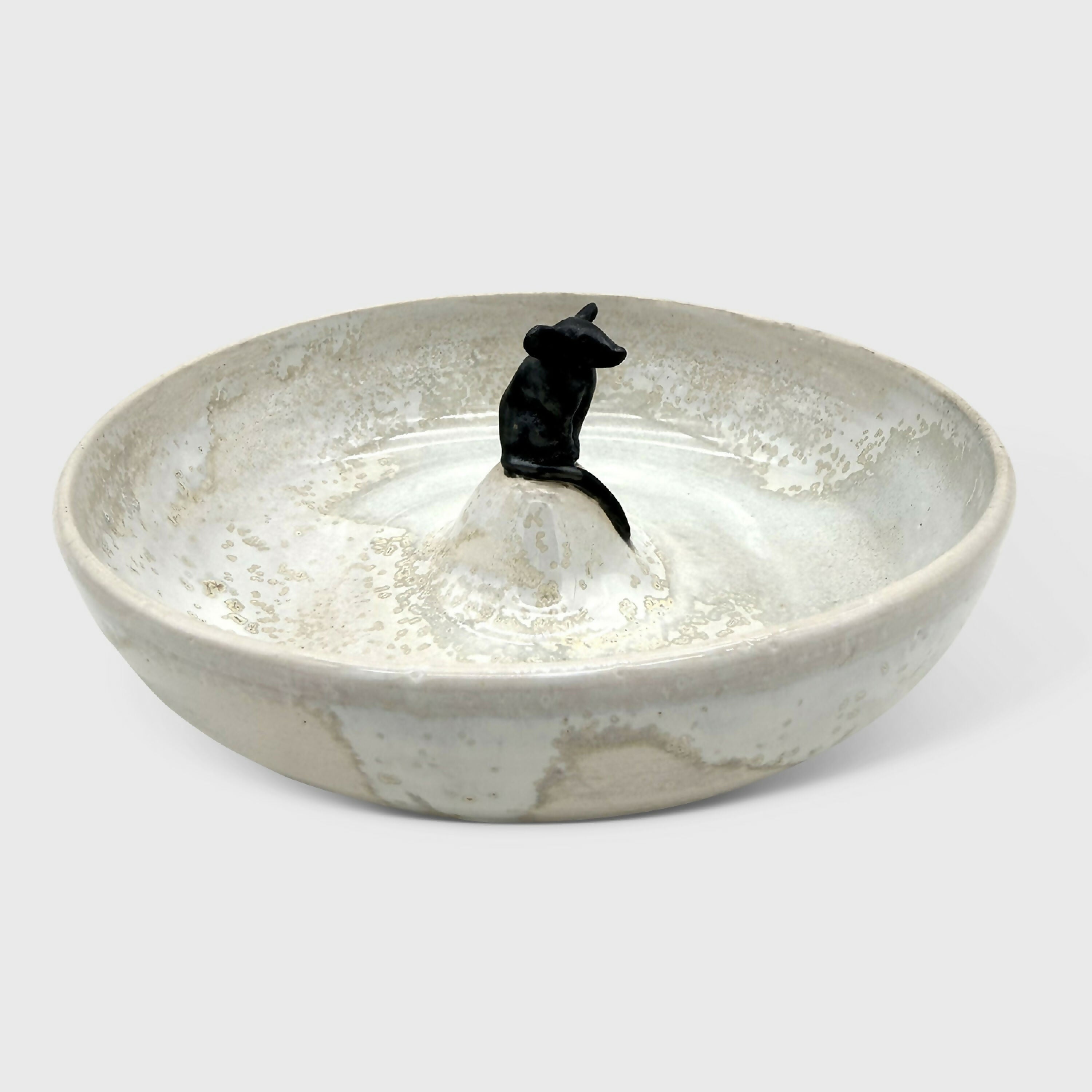 Bol à eau pour chat, petite souris noire | EMPREINTES Paris