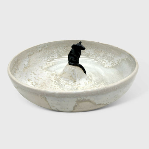 Bol à eau pour chat, petite souris noire | EMPREINTES Paris - EMPREINTES Paris