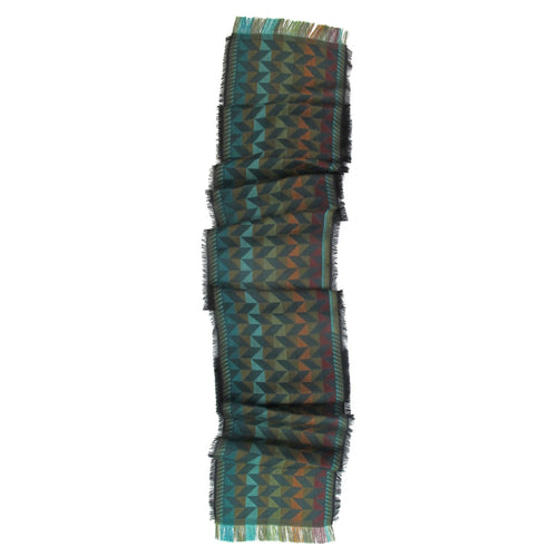 Écharpe étroite coton soie forêt multico comète | EMPREINTES Paris - EMPREINTES Paris