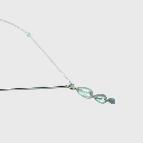 Collier Argent, aigues marines et saphir | EMPREINTES Paris - EMPREINTES Paris