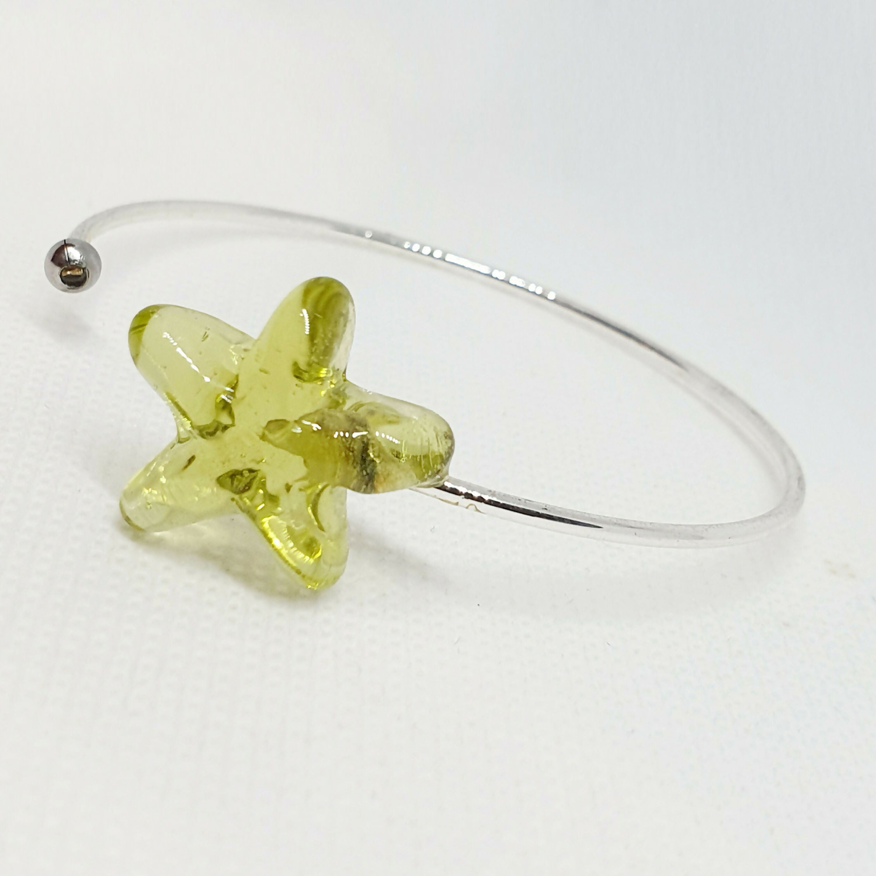 Bracelet jonc Etoile Vert-Jaune | EMPREINTES Paris