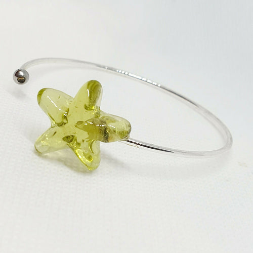 Bracelet jonc Etoile Vert-Jaune | EMPREINTES Paris - EMPREINTES Paris