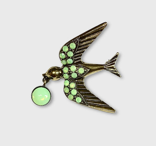 broche_hirondelle_vert_jade_zazou copie | EMPREINTES Paris - EMPREINTES Paris