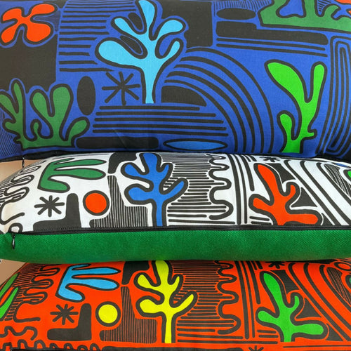 Coussin Jules & Juliette bleu | EMPREINTES Paris - EMPREINTES Paris