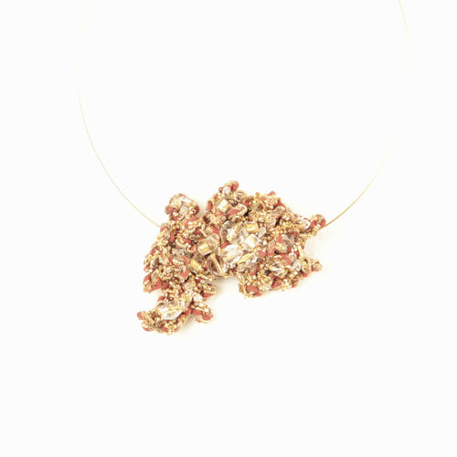 Collier Baroque or - Sculpture textile à porter | EMPREINTES Paris - EMPREINTES Paris