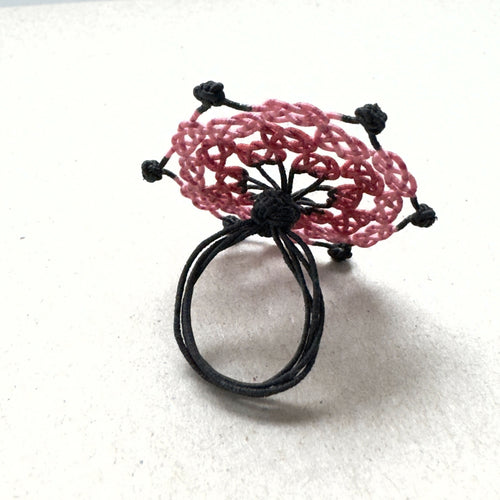 Bague en soie Trèfle rouge | EMPREINTES Paris - EMPREINTES Paris