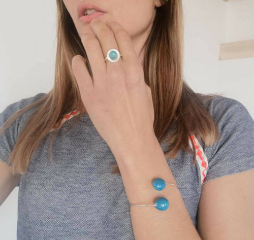 Bracelet plaqué argent gouttes d'eau | EMPREINTES Paris - EMPREINTES Paris