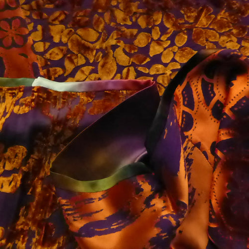 Écharpe soie- velours orange | EMPREINTES Paris - EMPREINTES Paris