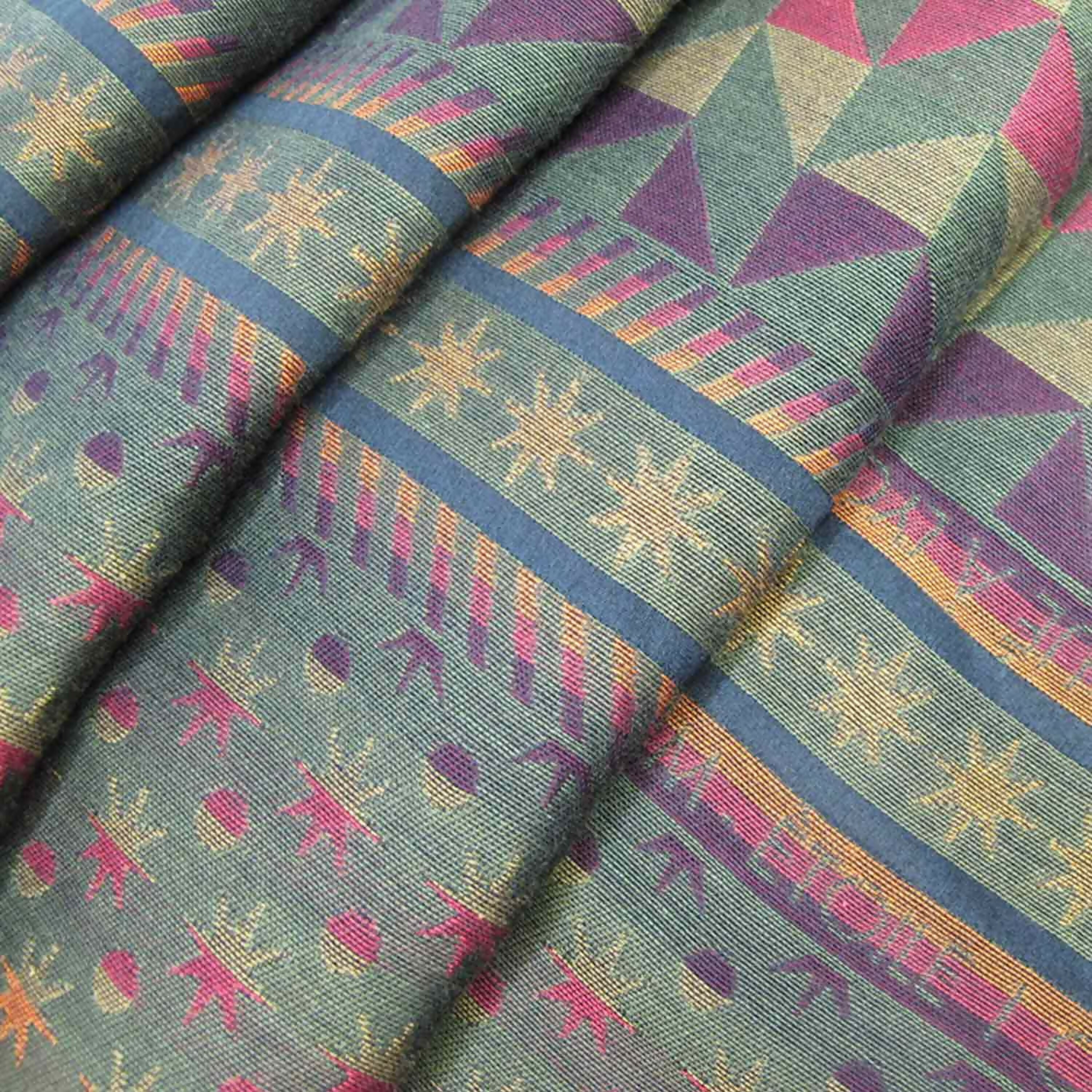 Écharpe Maxi Coton Soie Multico kaki PLANETARIUM | EMPREINTES Paris