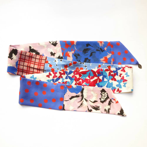 Bandeau soie blue pink | EMPREINTES Paris - EMPREINTES Paris