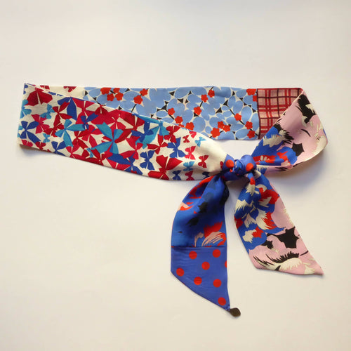 Bandeau soie blue pink | EMPREINTES Paris - EMPREINTES Paris