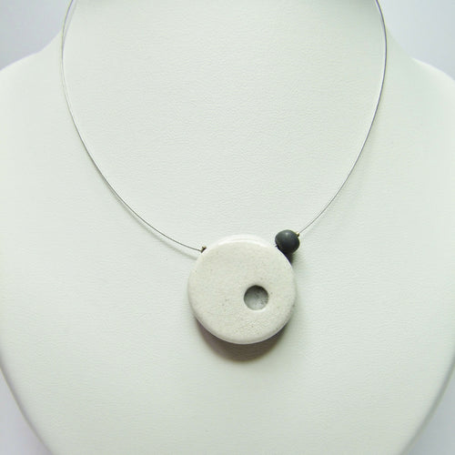 Collier Solo pointé blanc | EMPREINTES Paris - EMPREINTES Paris