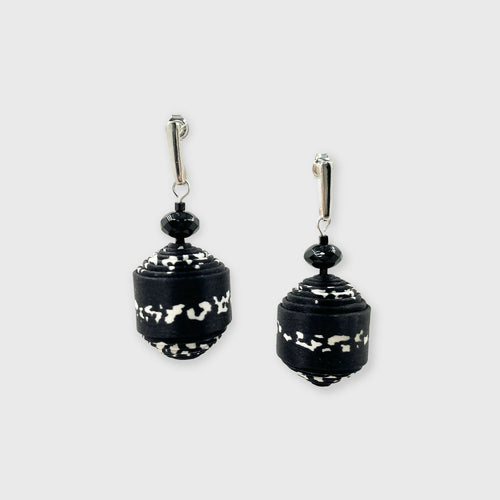 Boucles d'oreilles rayures noir et blanc | EMPREINTES Paris - EMPREINTES Paris
