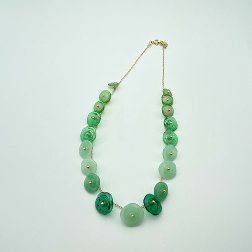 collier_en_perles_en_verre_camaieux_de_verts_avec_chaine_en_argent_plaquee_or_lathoumetie_helene copie | EMPREINTES Paris - EMPREINTES Paris