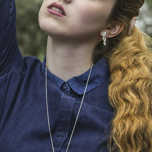 Boucles pendantes 3 rondelles en argent massif | EMPREINTES Paris - EMPREINTES Paris