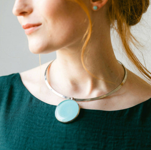 TORQUE ASTRE bleu-vert | EMPREINTES Paris - EMPREINTES Paris