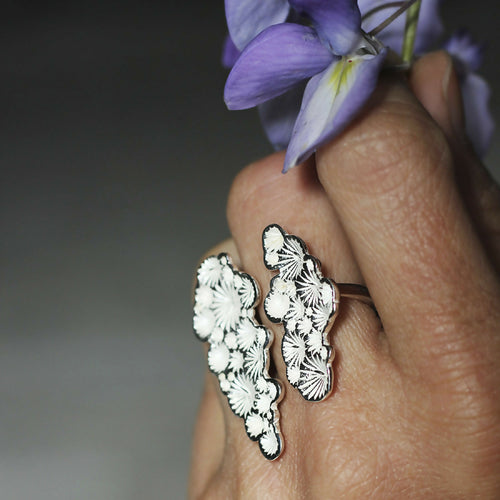 Bague 3 doigts Corail en argent massif recyclé | EMPREINTES Paris - EMPREINTES Paris