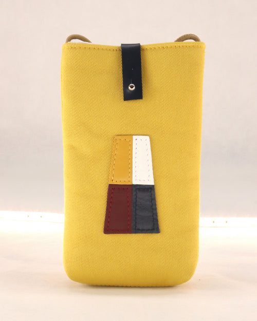 poche_telephone_nautic_–_gabardine_jaune_solaire_sylvie_strohl | EMPREINTES Paris - EMPREINTES Paris