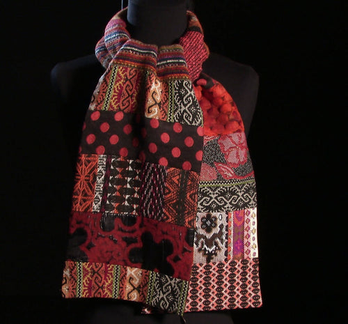 Écharpe hivernale femme-multico orange | EMPREINTES Paris - EMPREINTES Paris