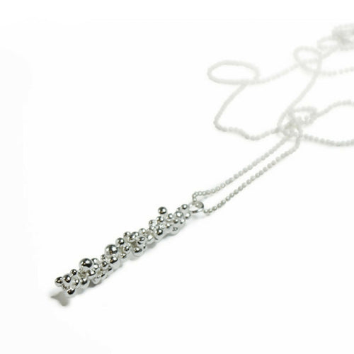 Sautoir barre de bulles verticale en argent massif | EMPREINTES Paris - EMPREINTES Paris
