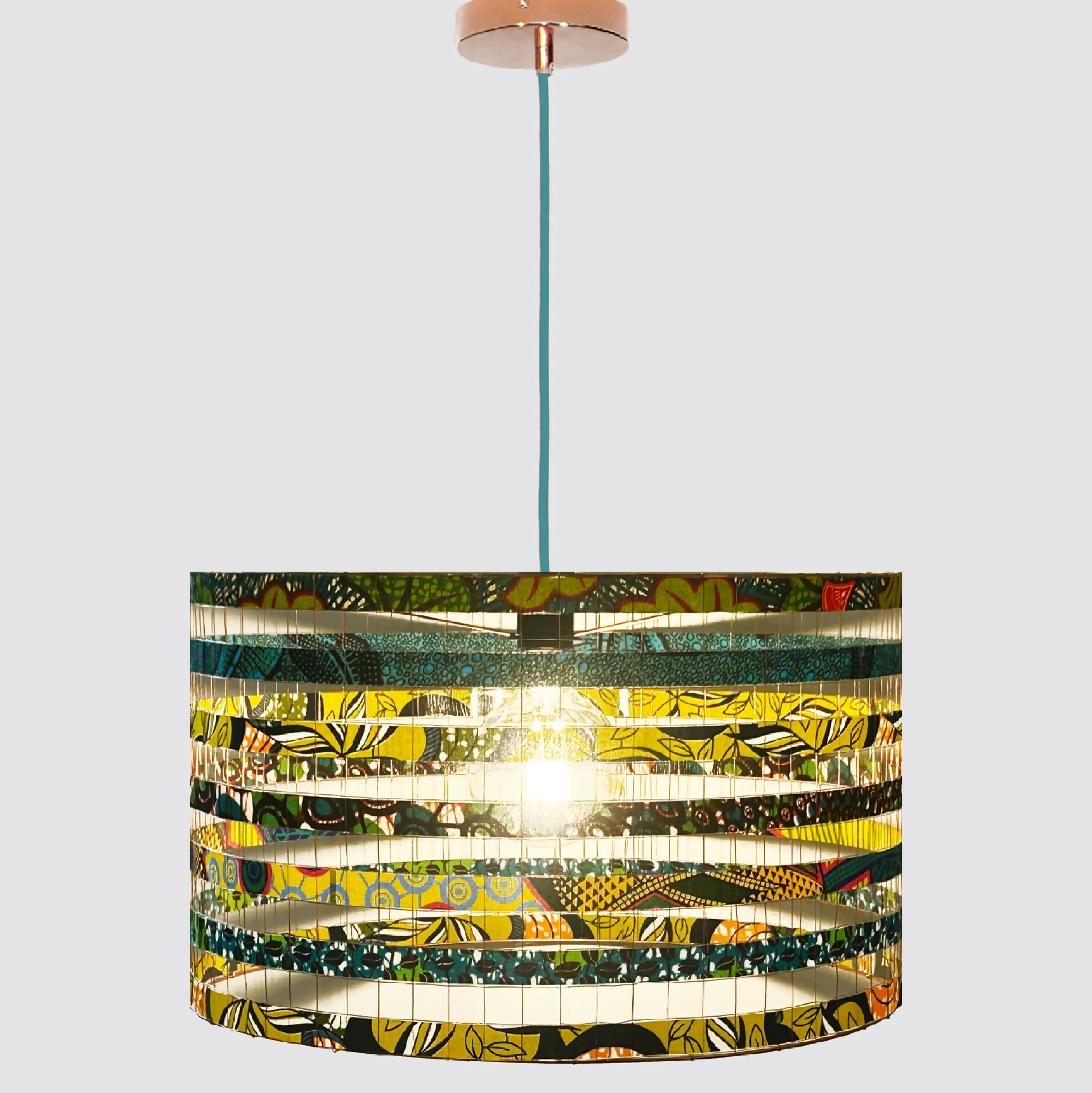 Suspension MÉGAWAX ø55cm turquoise jaune | EMPREINTES Paris