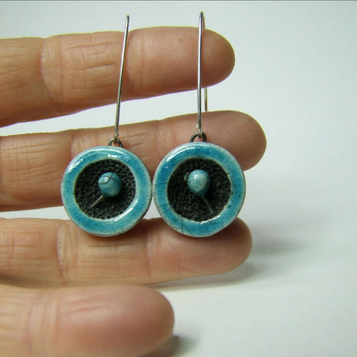 Boucles d'oreilles Miro bleues | EMPREINTES Paris - EMPREINTES Paris