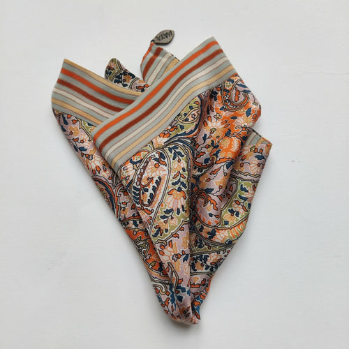 Pochette soie homme - cachemire stripe pastel | EMPREINTES Paris - EMPREINTES Paris