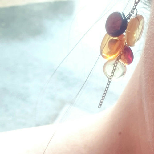 Boucles d'oreilles grappe en verre de Murano- 4 Coloris au choix | EMPREINTES Paris - EMPREINTES Paris