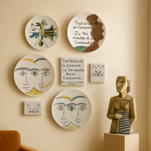 Assiette murale Poésie Amour Apollinaire | EMPREINTES Paris - EMPREINTES Paris