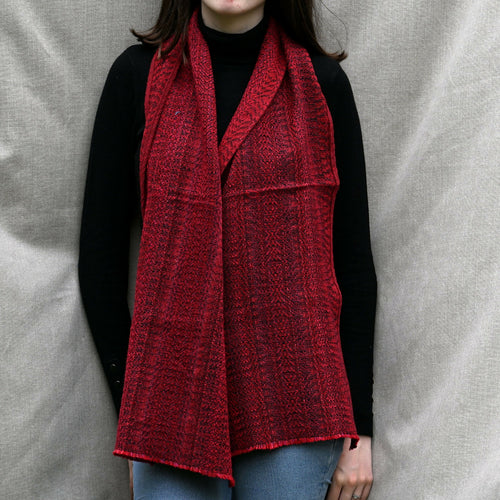 echarpe_rouge_alizarine_creation_tissages_francois_vieillard copie | EMPREINTES Paris - EMPREINTES Paris