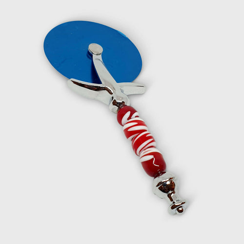 Roulette à pizza rouge et blanche - Epis de blé | EMPREINTES Paris - EMPREINTES Paris