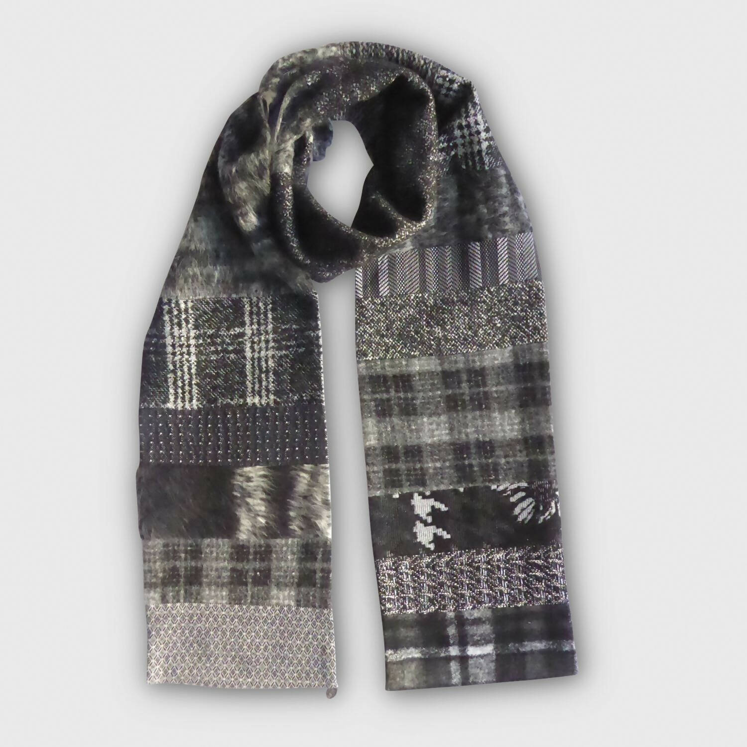 Écharpe hivernale XL camaïeu gris | EMPREINTES Paris