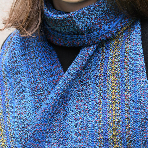echarpe_bleu_gentiane_creation_tissages_francois_vieillard copie | EMPREINTES Paris - EMPREINTES Paris