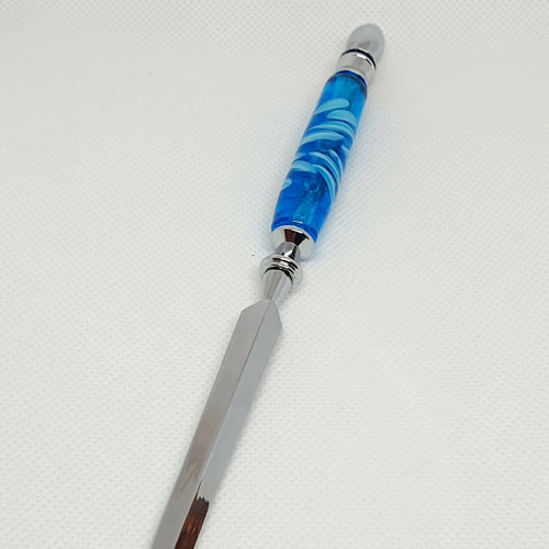 Coupe-papier en verre - Effilé de bleus turquoise | EMPREINTES Paris - EMPREINTES Paris