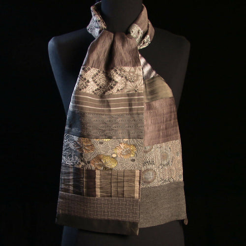 Écharpe intemporelle homme taupe-beige | EMPREINTES Paris - EMPREINTES Paris