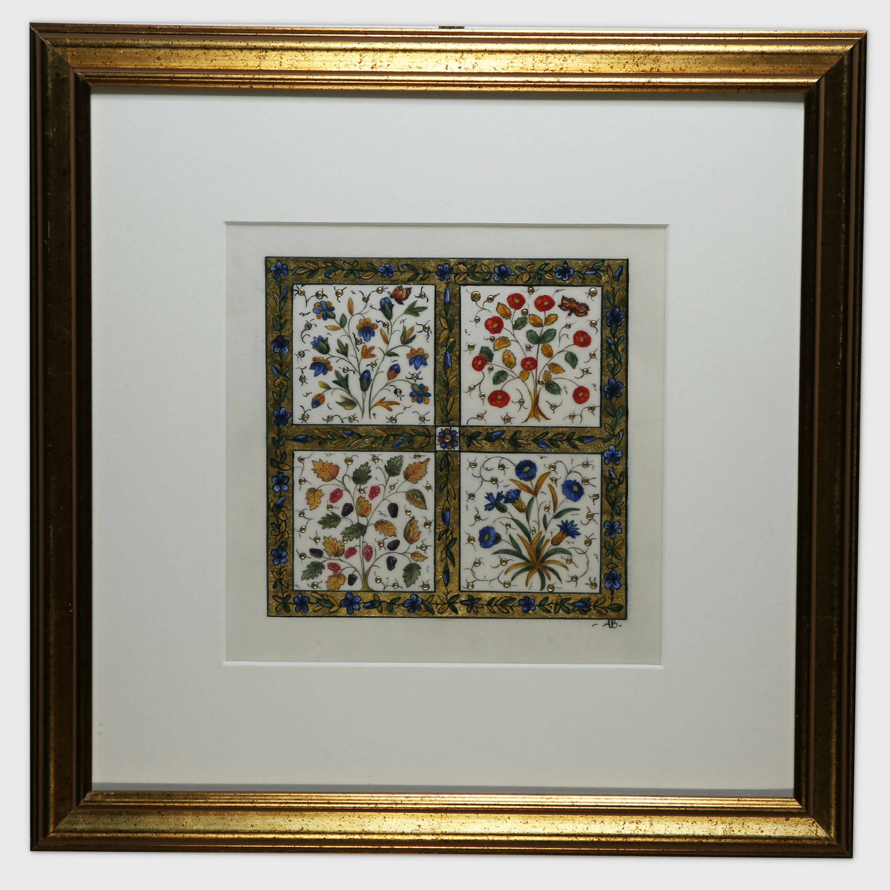 Enluminure Carré de fleurs | EMPREINTES Paris