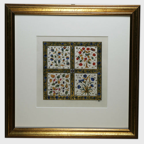 Enluminure Carré de fleurs | EMPREINTES Paris - EMPREINTES Paris