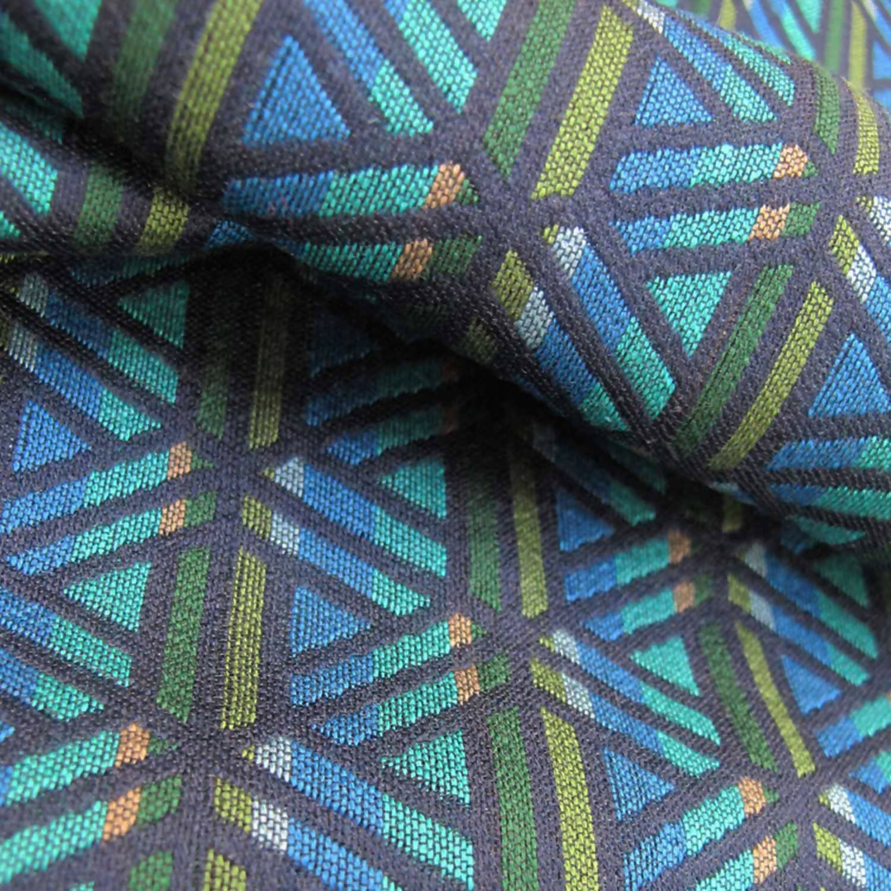 echarpe_etroite_laine_soie_multico_marine_infini_sophie_guyot_soieries copie | EMPREINTES Paris