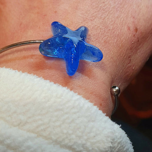 Bracelet jonc Etoile bleu | EMPREINTES Paris - EMPREINTES Paris