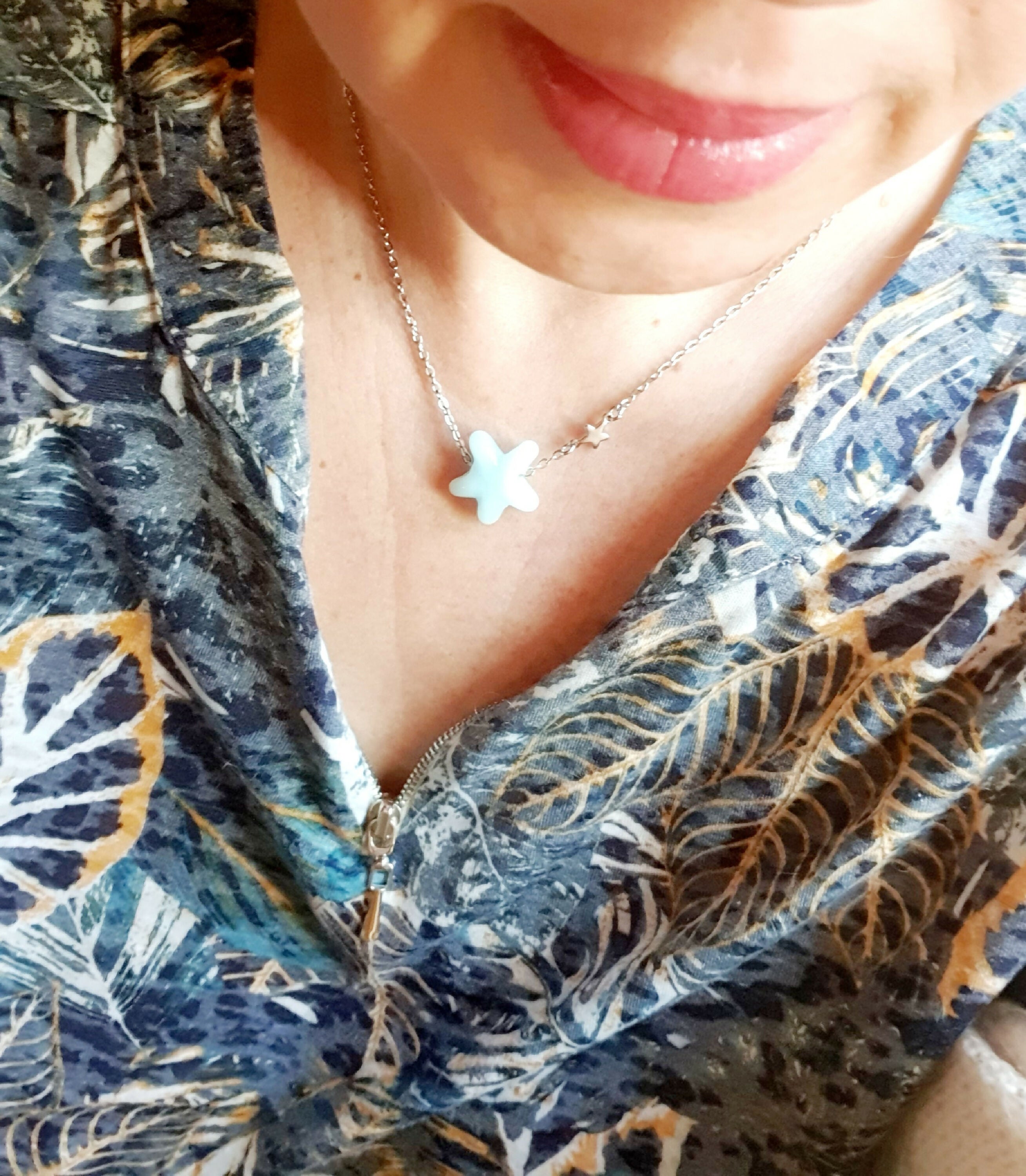 Collier étoile bleu opalescent | EMPREINTES Paris