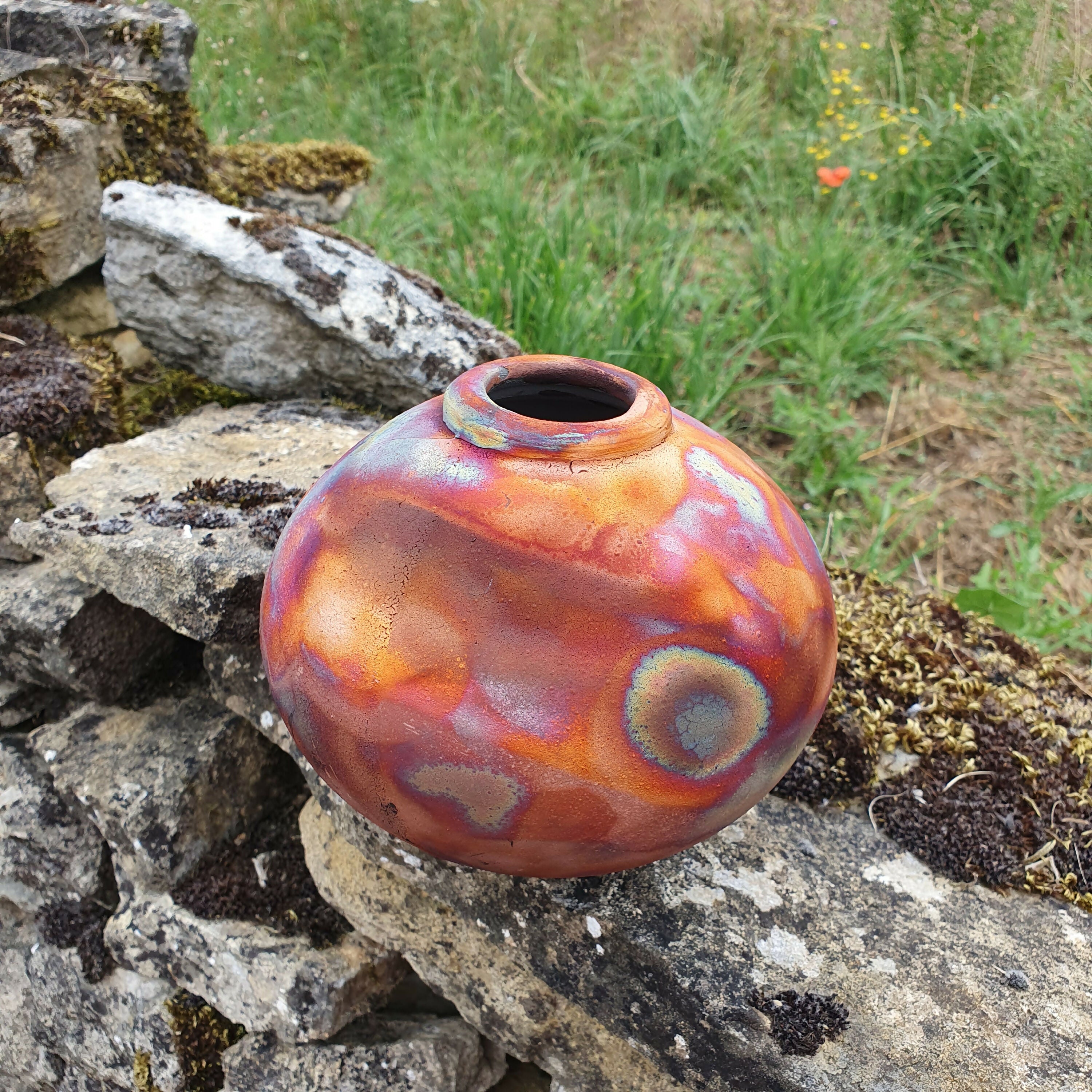 Pot raku cuivre mat SUNSET | EMPREINTES Paris