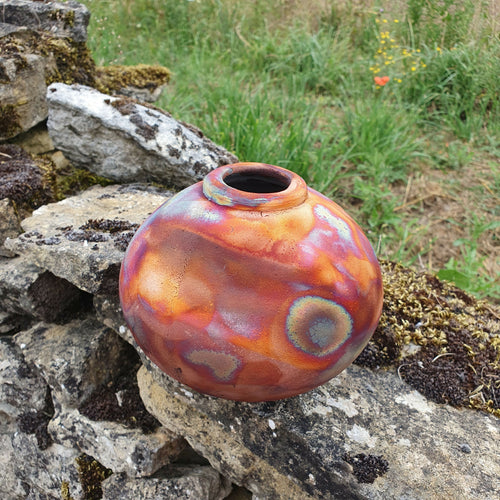 Pot raku cuivre mat SUNSET | EMPREINTES Paris - EMPREINTES Paris
