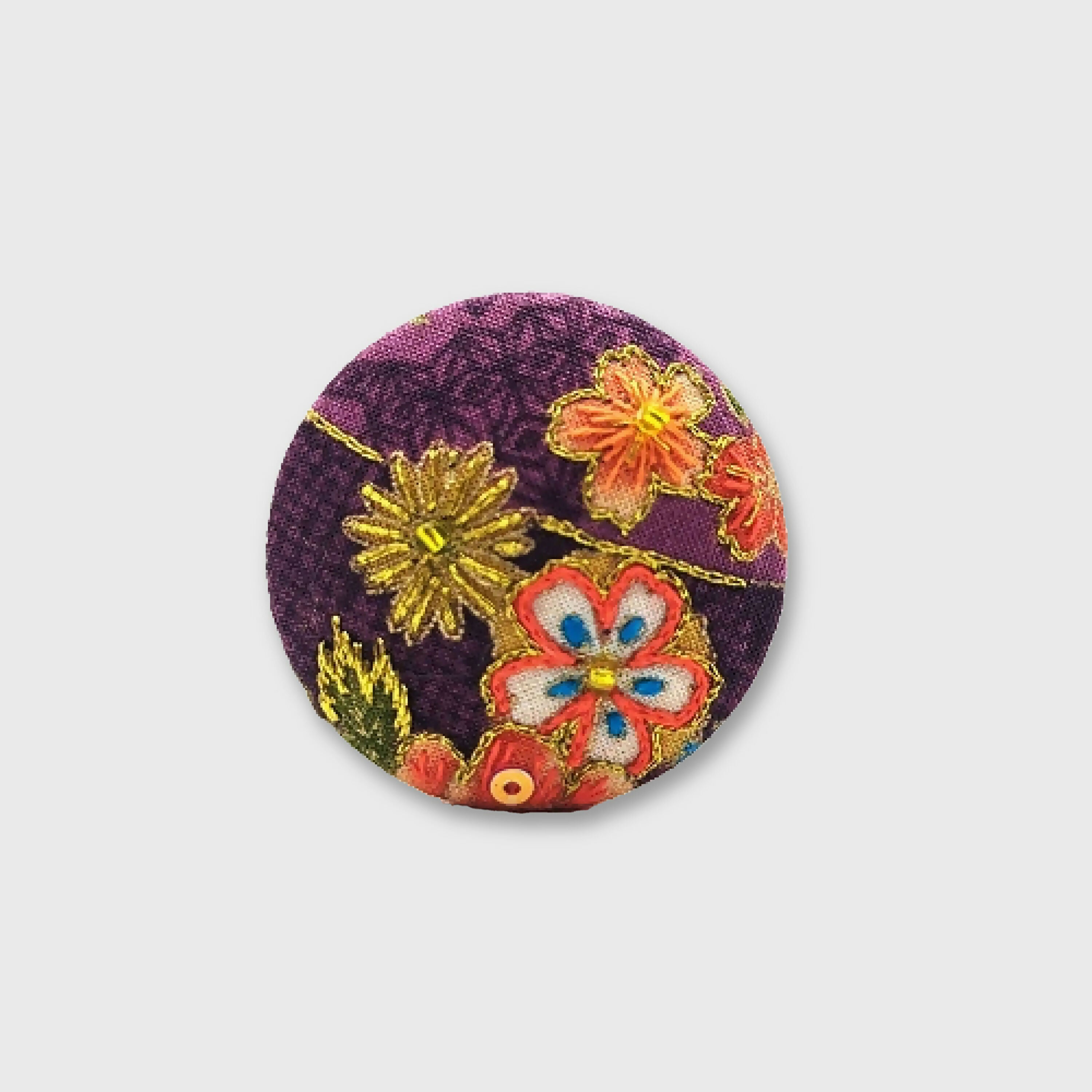 Broche Aimantée Millefiori - le bouton haute couture copie | EMPREINTES Paris