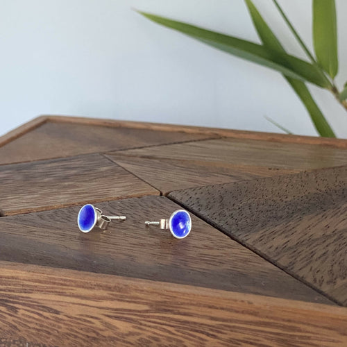 puces_doreilles_en_argent_fin_emaille_bleu_electrique_artyssia copie | EMPREINTES Paris - EMPREINTES Paris