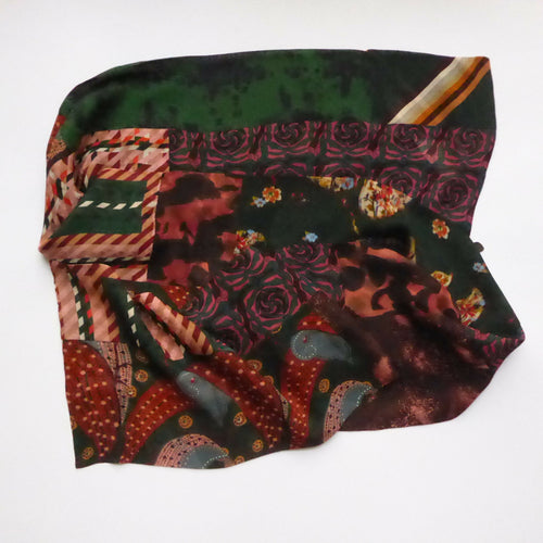 Foulard mix imprimés vert | EMPREINTES Paris - EMPREINTES Paris