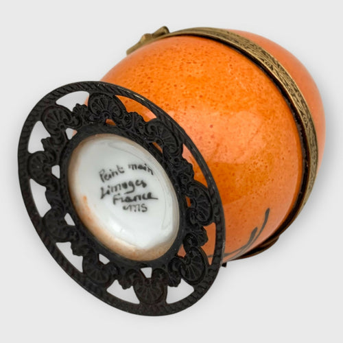 chouette_hibou_owl_automne_orange_noir_foret_fleur_floral_cadeau-decoration_paques_automate_oeuf-style-faberge_cadeau-naissance_bebe_fete-des-meres_noce-porcelaine_limoges_enfantin_romantique_original_oeuf-collection_boite-a-musique_oeuf-musical_fanex-france | EMPREINTES Paris - EMPREINTES Paris